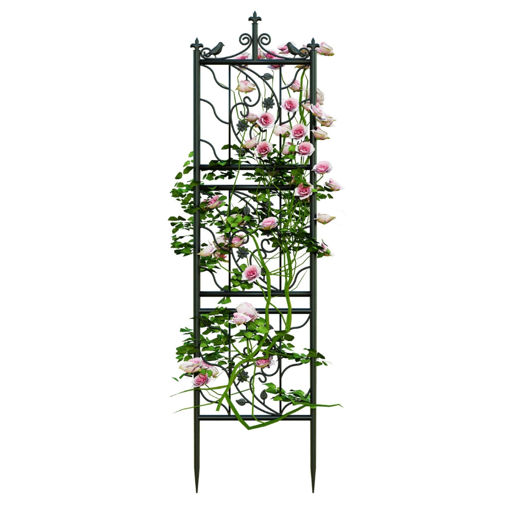 Metal Garden Trellis Tall Plant Climbing Lattice Fence for Vegetables and Flowers_1