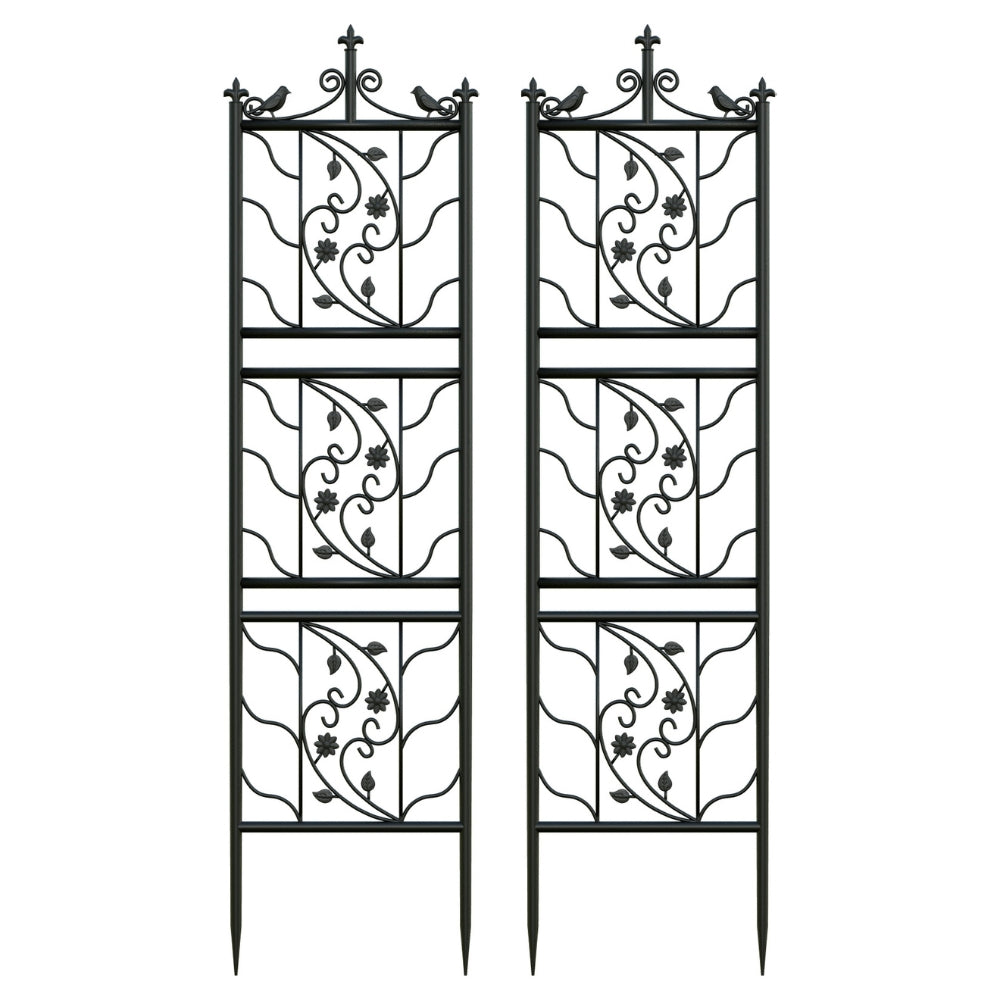 Metal Garden Trellis Tall Plant Climbing Lattice Fence for Vegetables and Flowers_2