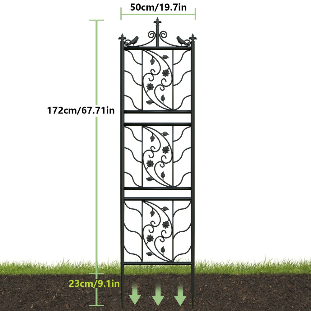 Metal Garden Trellis Tall Plant Climbing Lattice Fence for Vegetables and Flowers_8