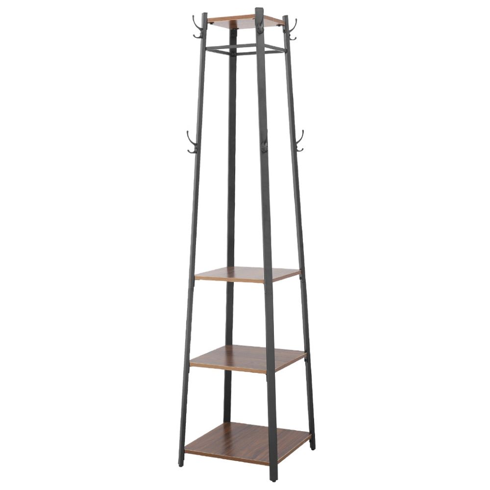 4-Tier Metal Coat Rack with 8 Hooks