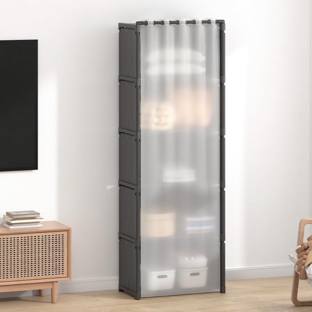 Dustproof Wardrobe High Capacity Partition Bookshelf Bedroom Storage Cabinet
