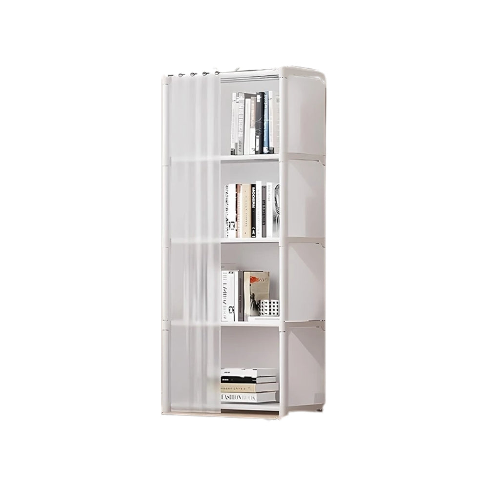 Dustproof Wardrobe High Capacity Partition Bookshelf Bedroom Storage Cabinet