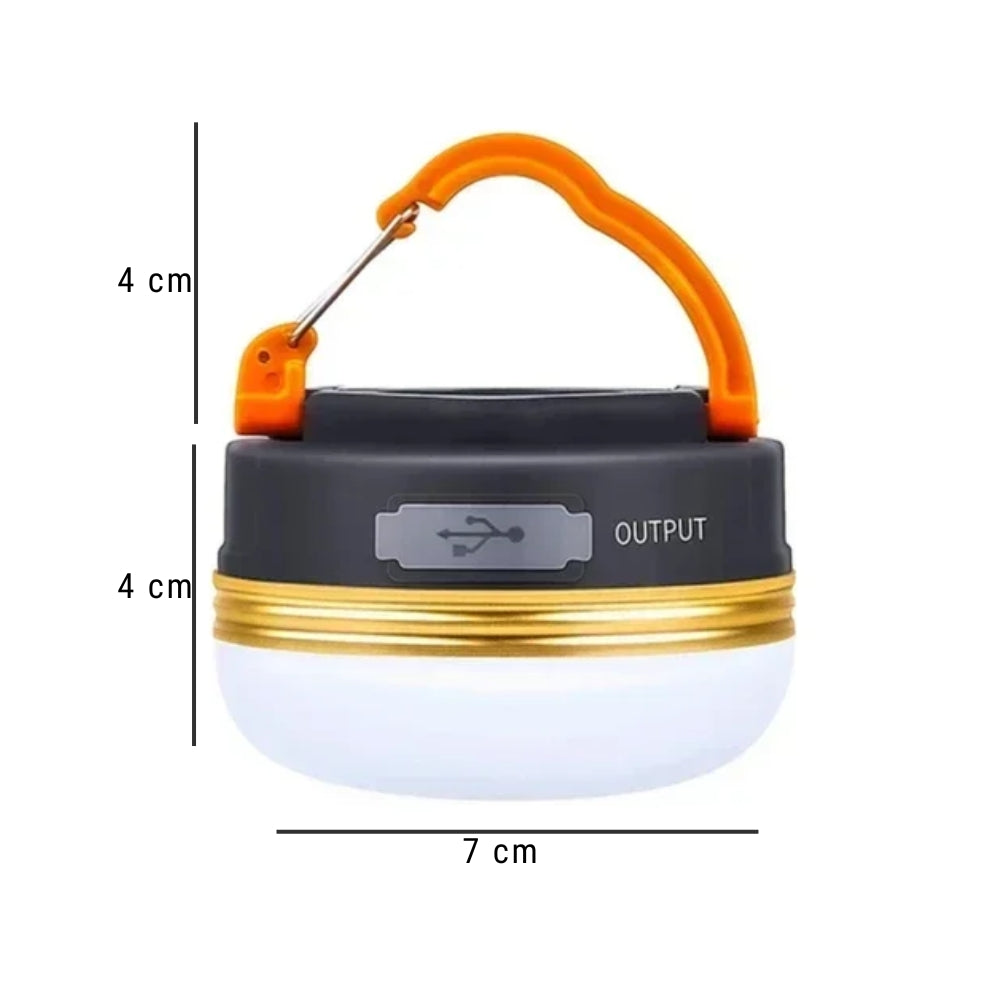 Rechargeable LED Camping Lantern With Folding LED Floodlight Portable Tent Light