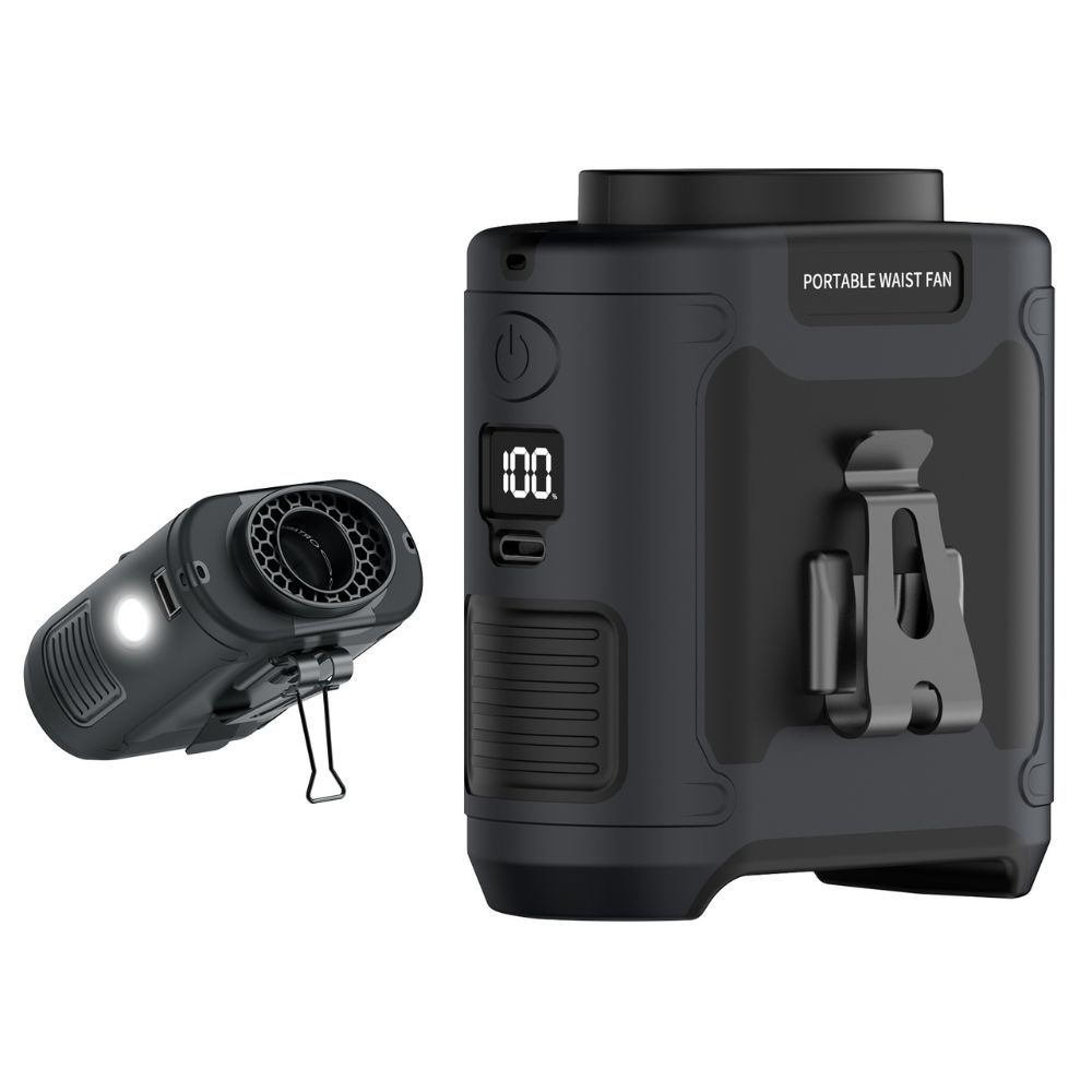 20,000mAh Outdoor Waist Fan and Power Bank Convenient Portable Neck Fan