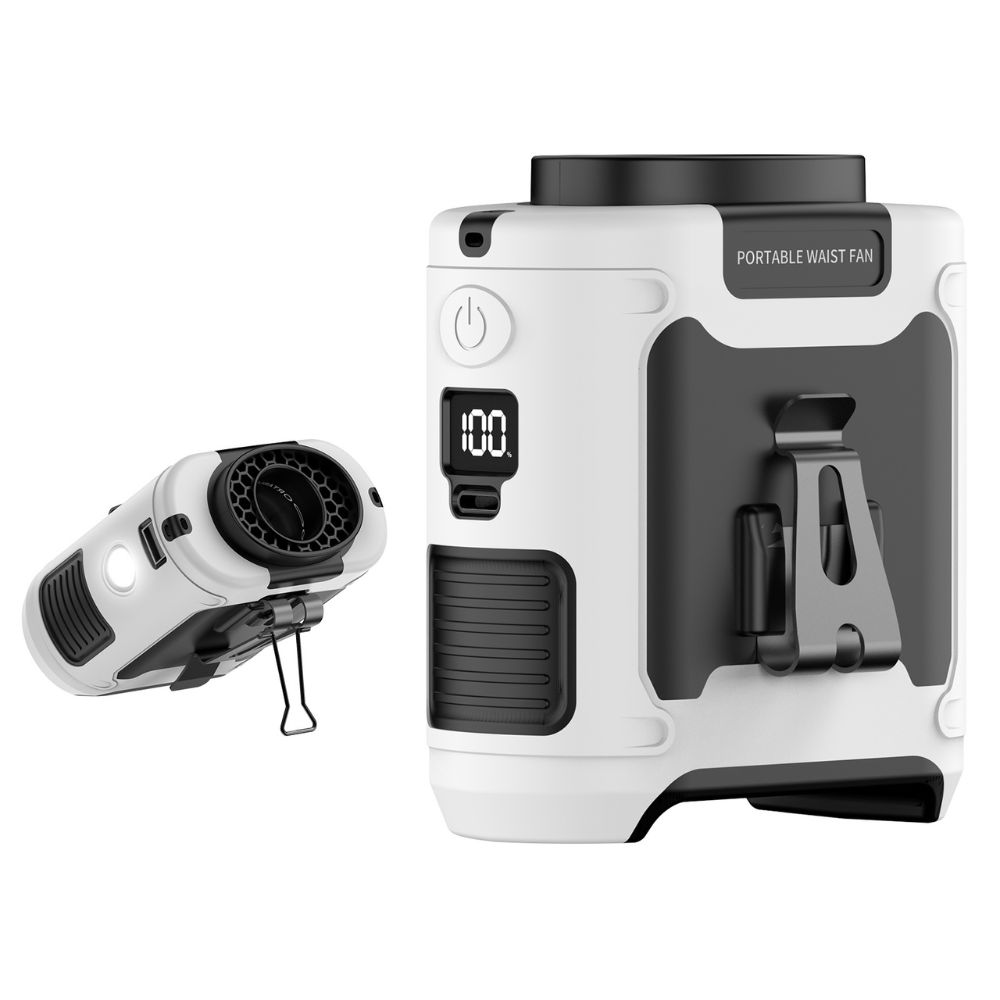 20,000mAh Outdoor Waist Fan and Power Bank Convenient Portable Neck Fan