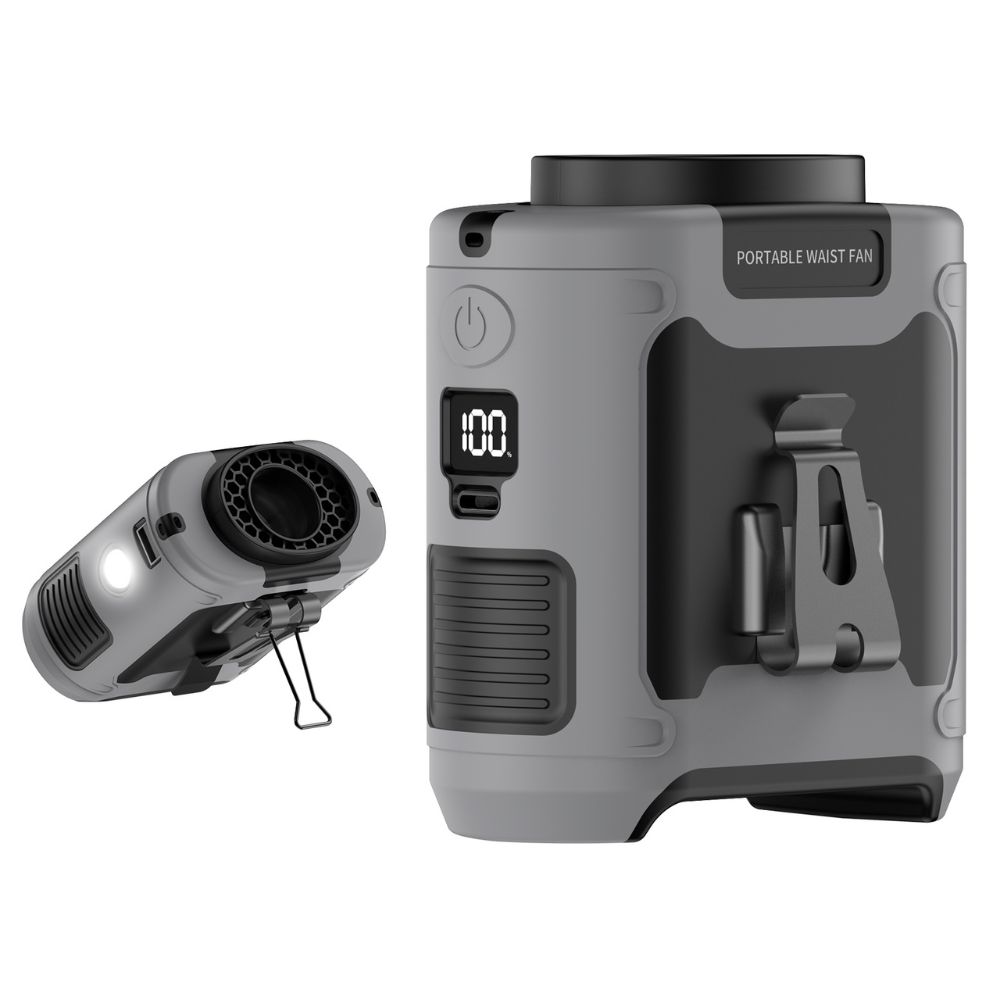 20,000mAh Outdoor Waist Fan and Power Bank Convenient Portable Neck Fan