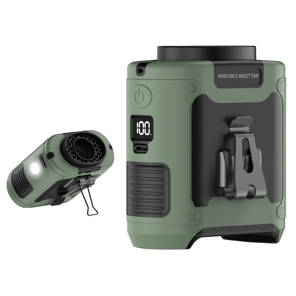 20,000mAh Outdoor Waist Fan and Power Bank Convenient Portable Neck Fan