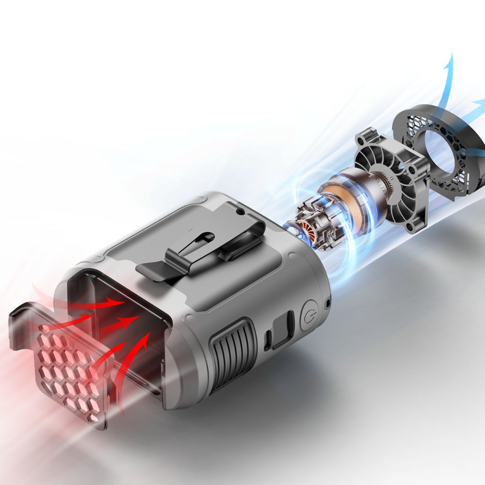 20,000mAh Outdoor Waist Fan and Power Bank Convenient Portable Neck Fan