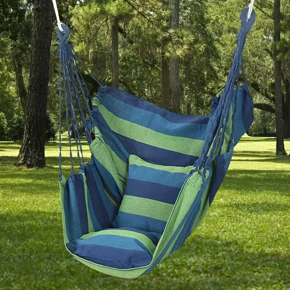 Outdoor Hammock Chair Canvas Swing Chair No Pillow Or Cushion Hammock