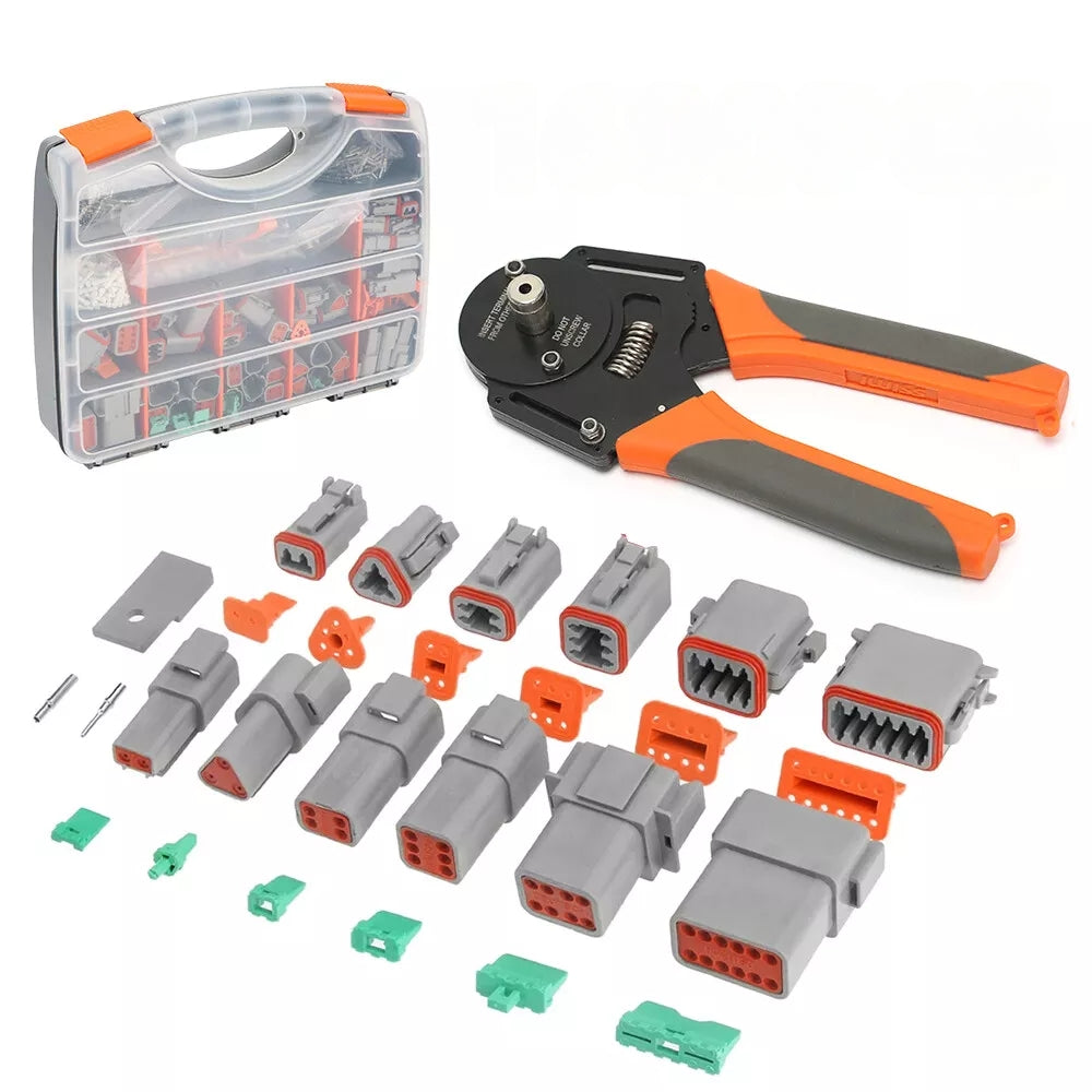 1600PC DT Connector Plug With Genuine Deutsch Crimp Tool Auto Marine