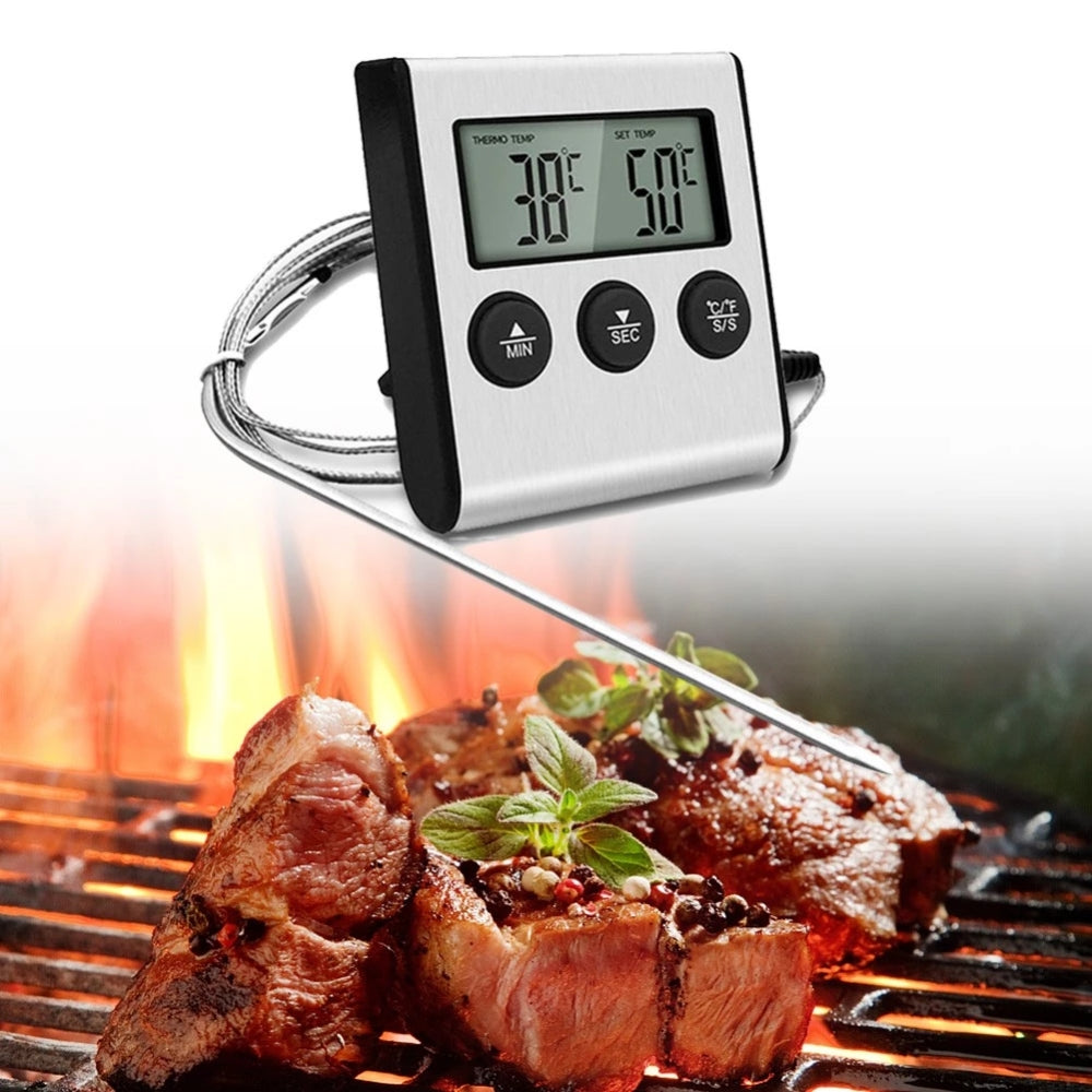 Kitchen Digital Cooking Thermometer Meat Food Temperature For Oven BBQ Grill