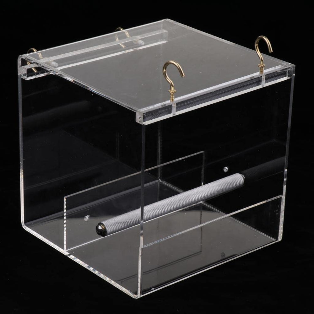 Automatic Acrylic Parrot Feeder Tidy Seed Bird Feeder