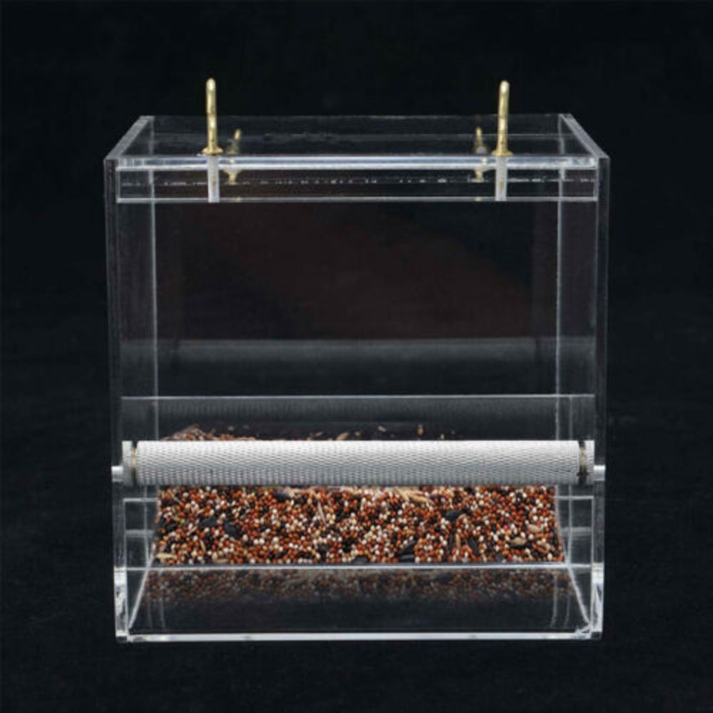 Automatic Acrylic Parrot Feeder Tidy Seed Bird Feeder