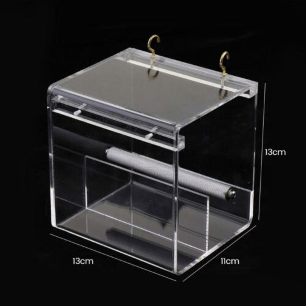 Automatic Acrylic Parrot Feeder Tidy Seed Bird Feeder