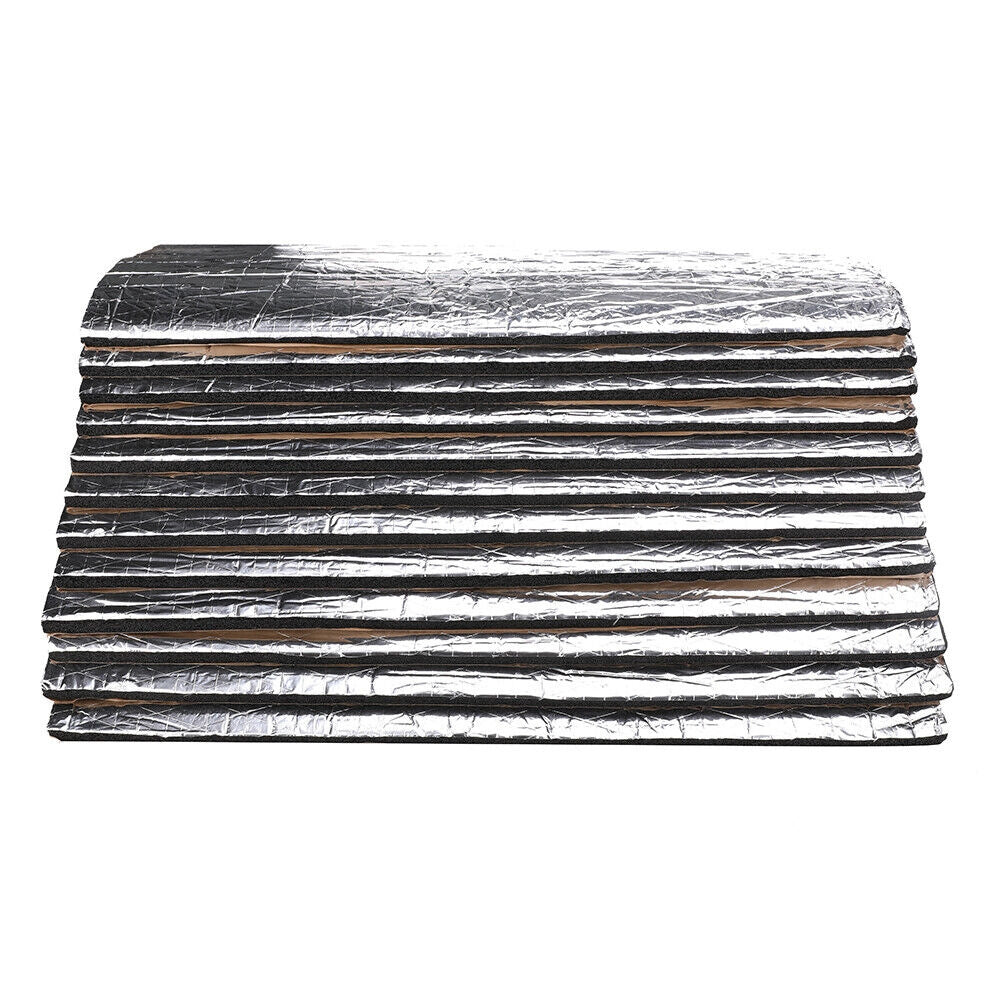 12PCS Car Engine Bay Bonnet Sound Deadener Noise Insulation Foam Proofing Heat