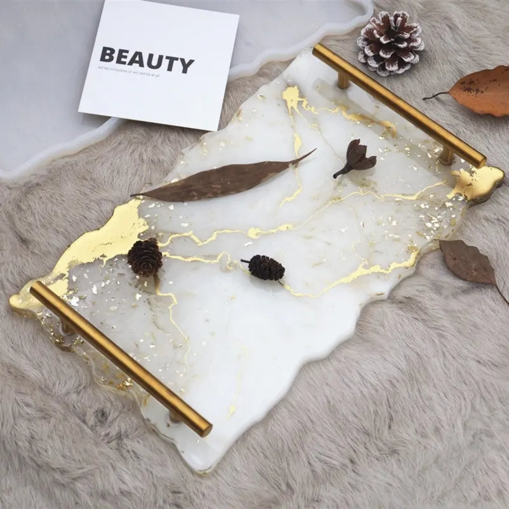 Large Safe Silicone Tray Artist Mold Irregular Coaster Resin Art DIY Tray Mould