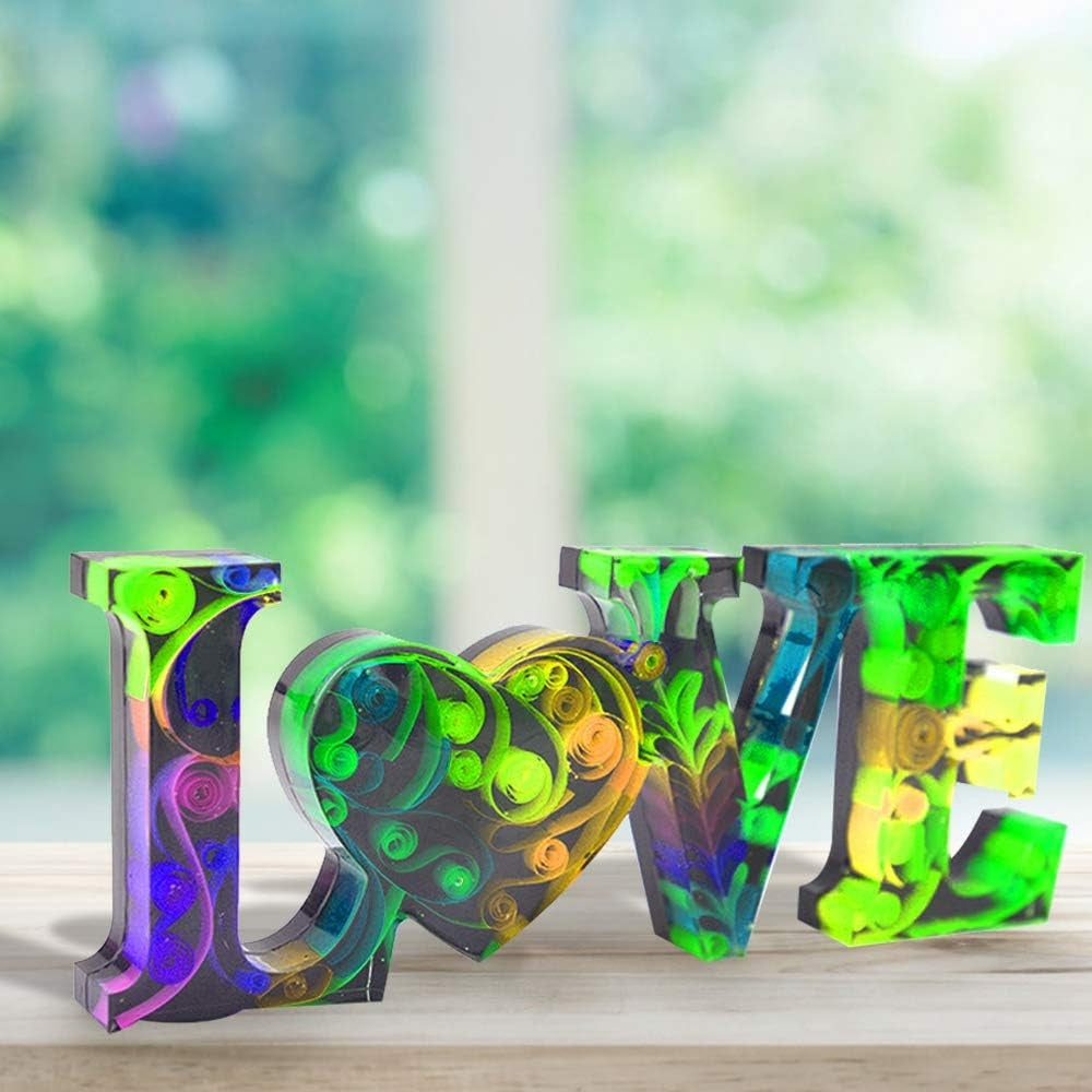 LOVE Sign Resin Casting Mold Silicone Jewelry Making Epoxy Mould Craft Tool