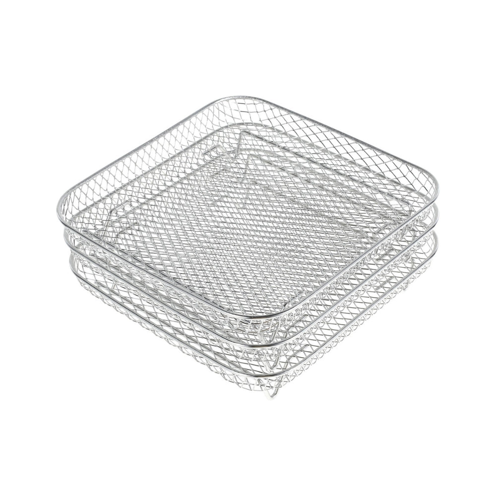 Hansona 3 Layers Air Fryer Rack Stackable Grilling Rack Stainless Steel