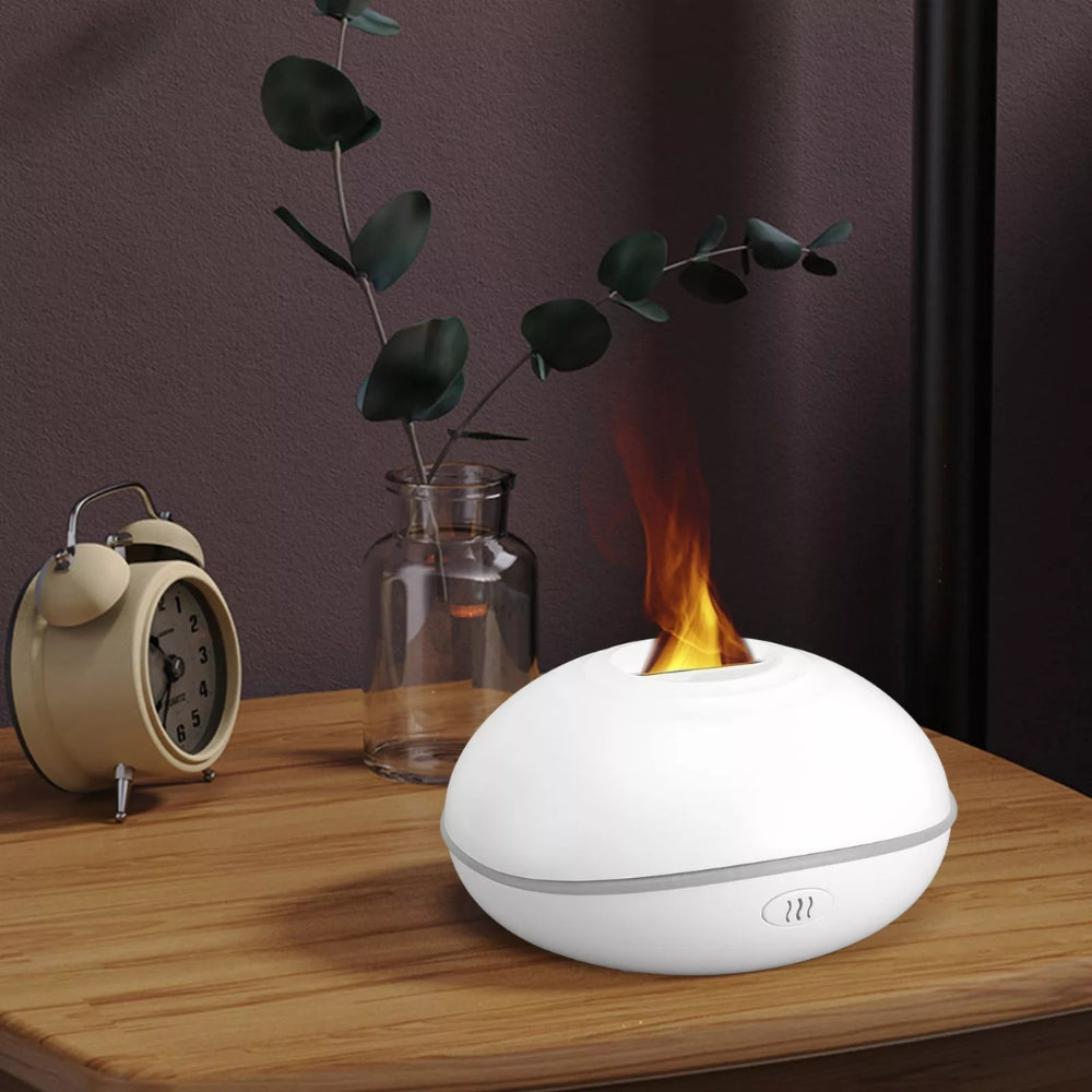Fire Flame Aromatherapy Diffuser Humidifier with 7 Flames Effect