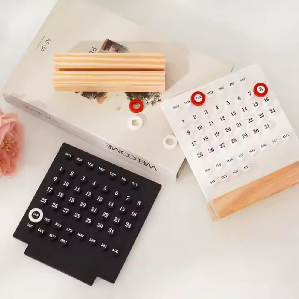 Handmade DIY Calendar with Acrylic Wooden Base
