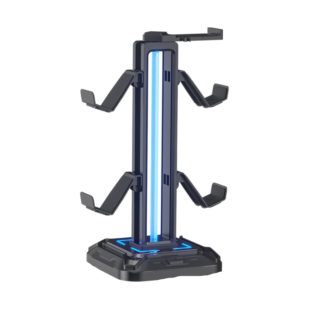 Controller Stand with 9 Light Modes Headset Holder for Desk Stand