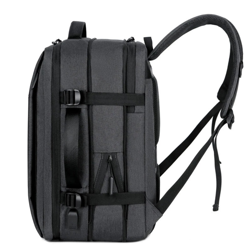 Large Capacity Expandable Travel Backpack with USB Port