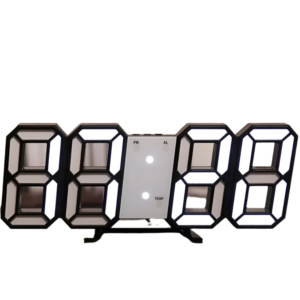 Adjustable 3D LED Digital Wall Clock
