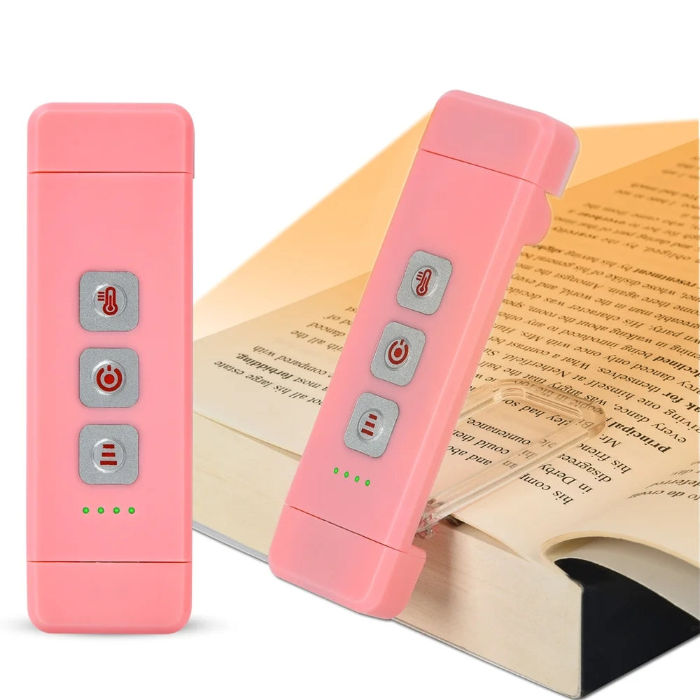 Hansona Portable USB Rechargeable Clip on Book Light with Timer