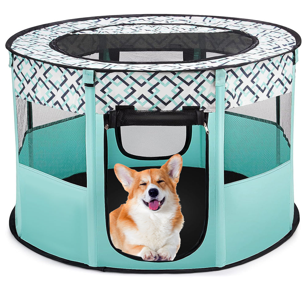 PETSWOL Portable Pet Playpen - Spacious Exercise Kennel Tent