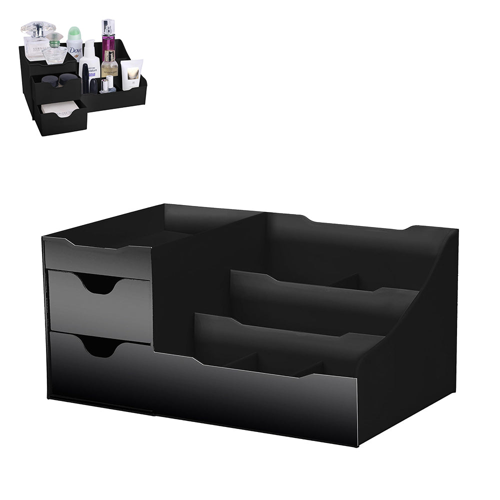 STORFEX Uncluttered Designs Large Black Vanity Organizer