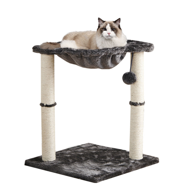 PETSWOL Cat Tower With Hammock And Scratching Posts