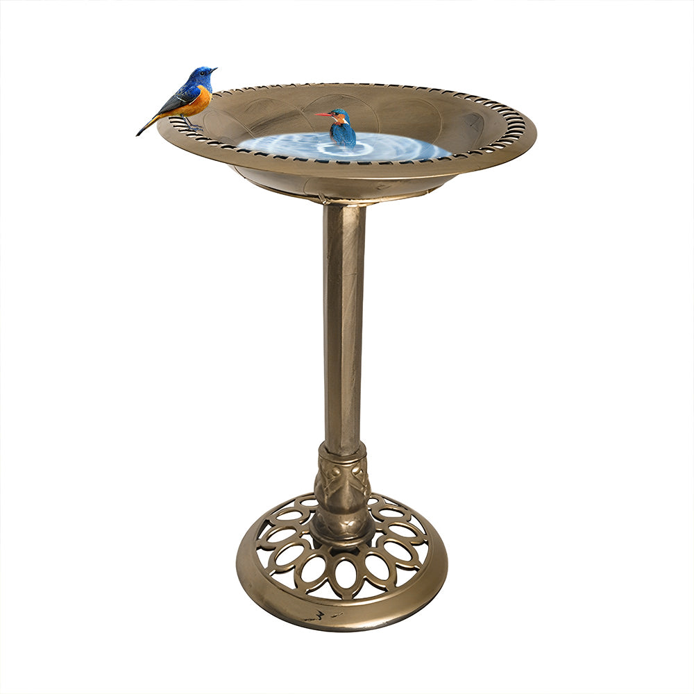 GREENHAVEN Antique Style Resin Outdoor Garden Bird Bath