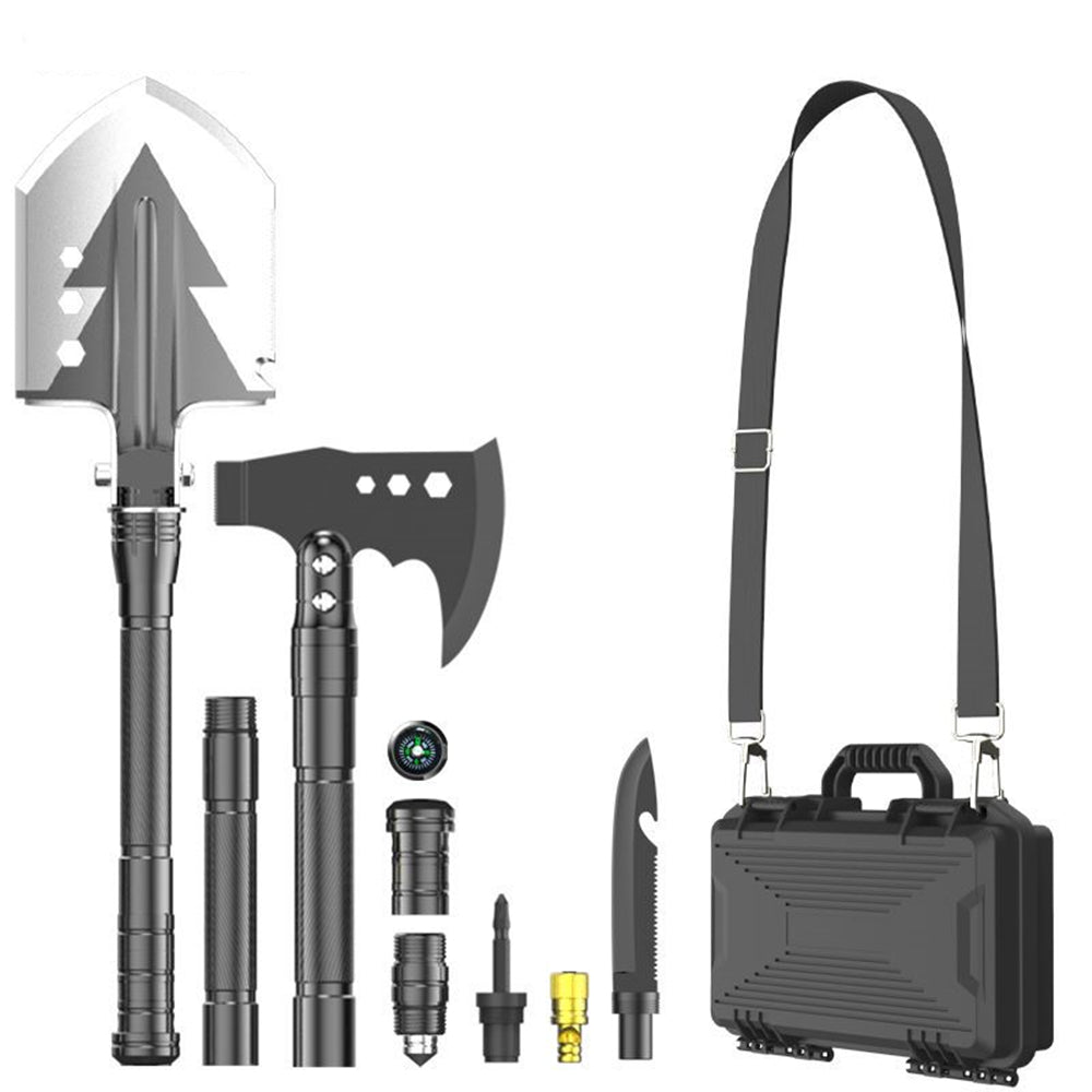 HYPERANGER Multifunctional Shovel Tactical Outdoor Survival Emergency Camping Gear