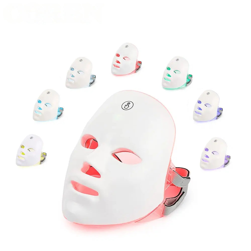 7 Colors LED Rejuvenation Light Therapy Facial Mask