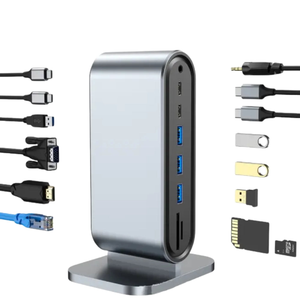 12 in 1 Docking Station Compatible Adapter