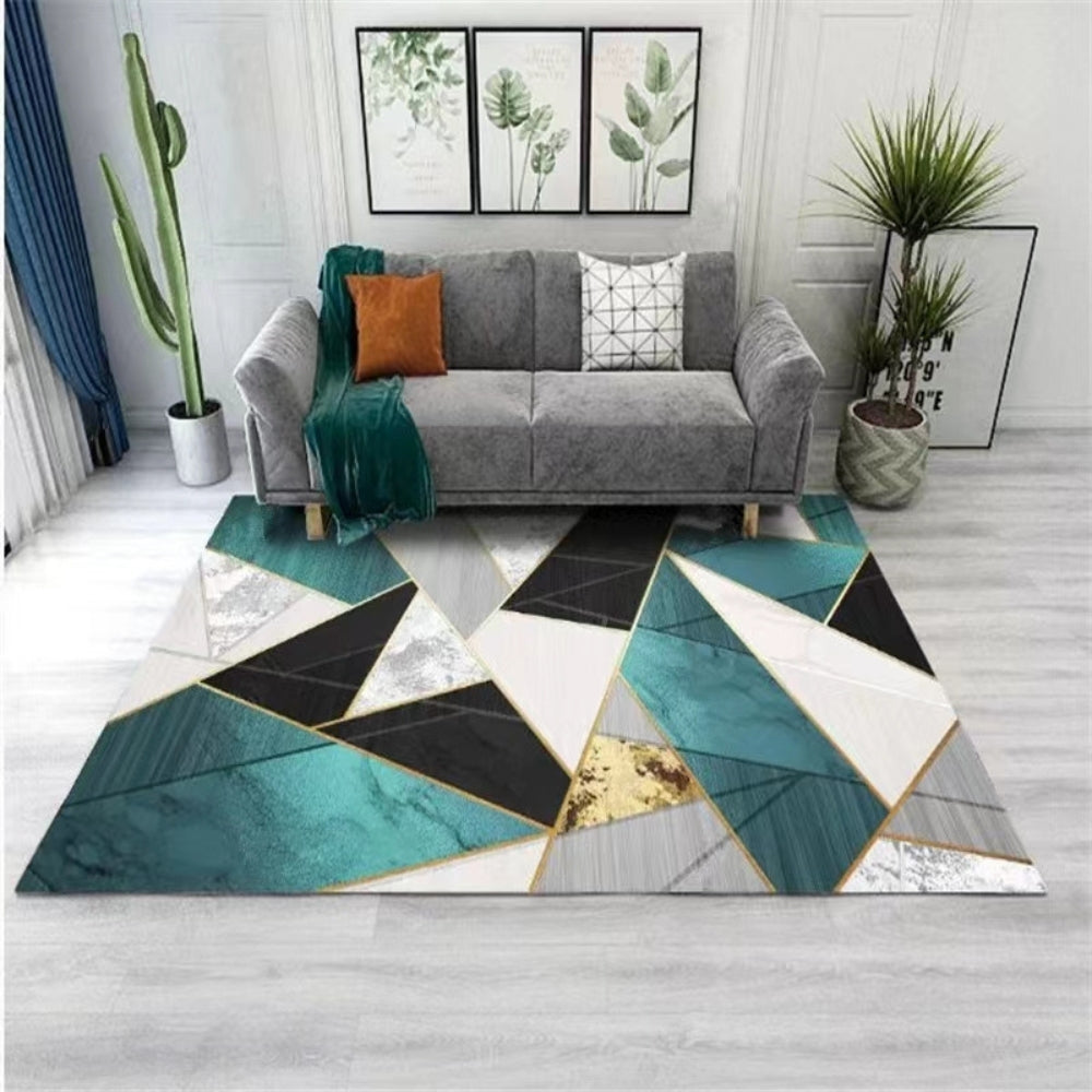 Washable Flannel Area Rugs Large Non-Slip Carpet