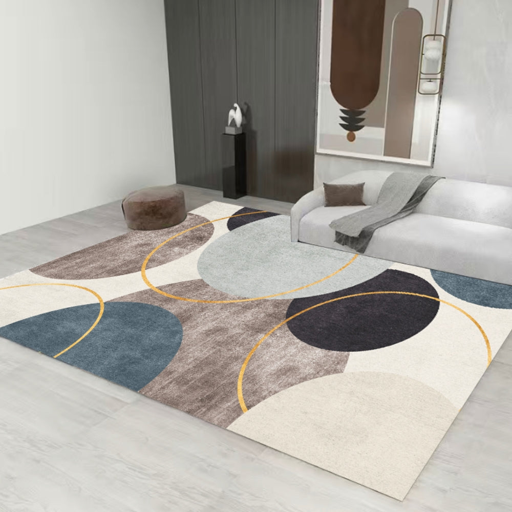 Washable Flannel Area Rugs Large Non-Slip Carpet