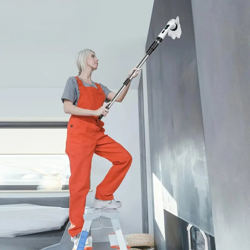 9 in 1 Cordless Rechargeable Electric Spin Scrubber Turbo Scrub Cleaning Brush