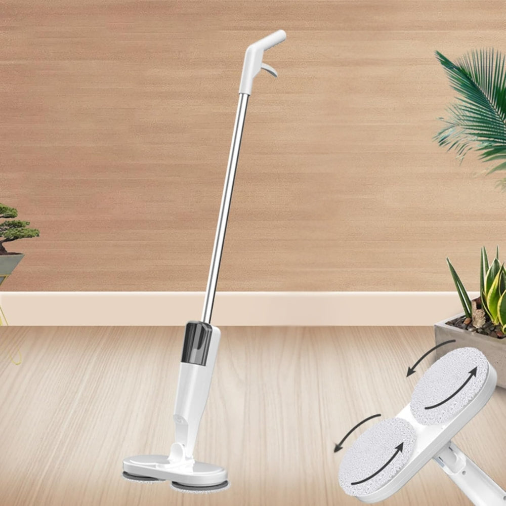 Double Head Electric Spin Mop Cleaner Floor Polisher Sweeper - USB