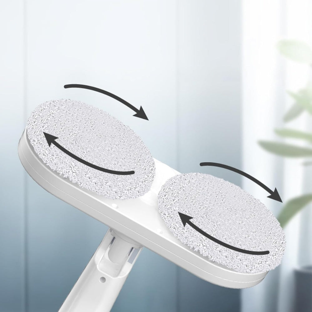Double Head Electric Spin Mop Cleaner Floor Polisher Sweeper - USB