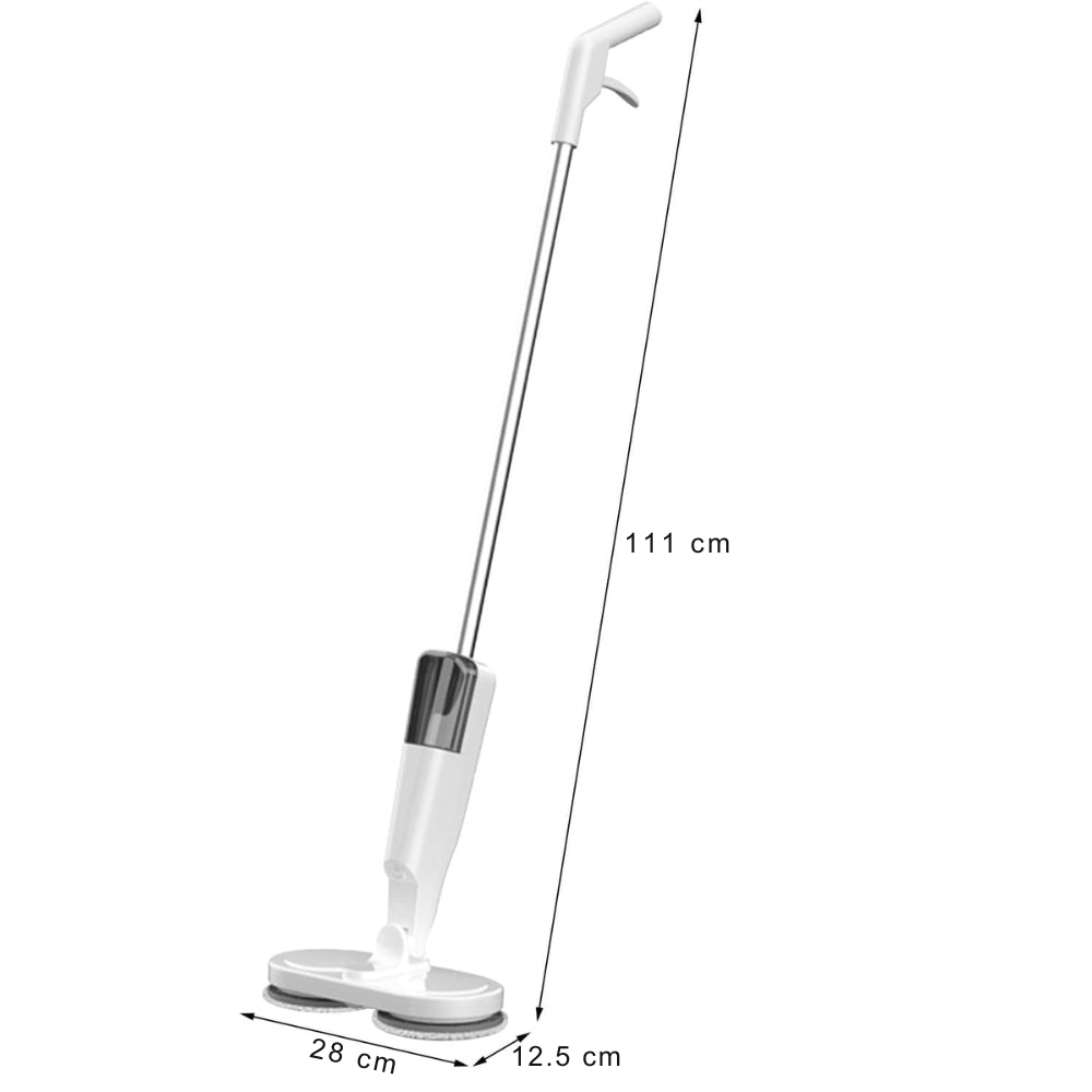 Double Head Electric Spin Mop Cleaner Floor Polisher Sweeper - USB