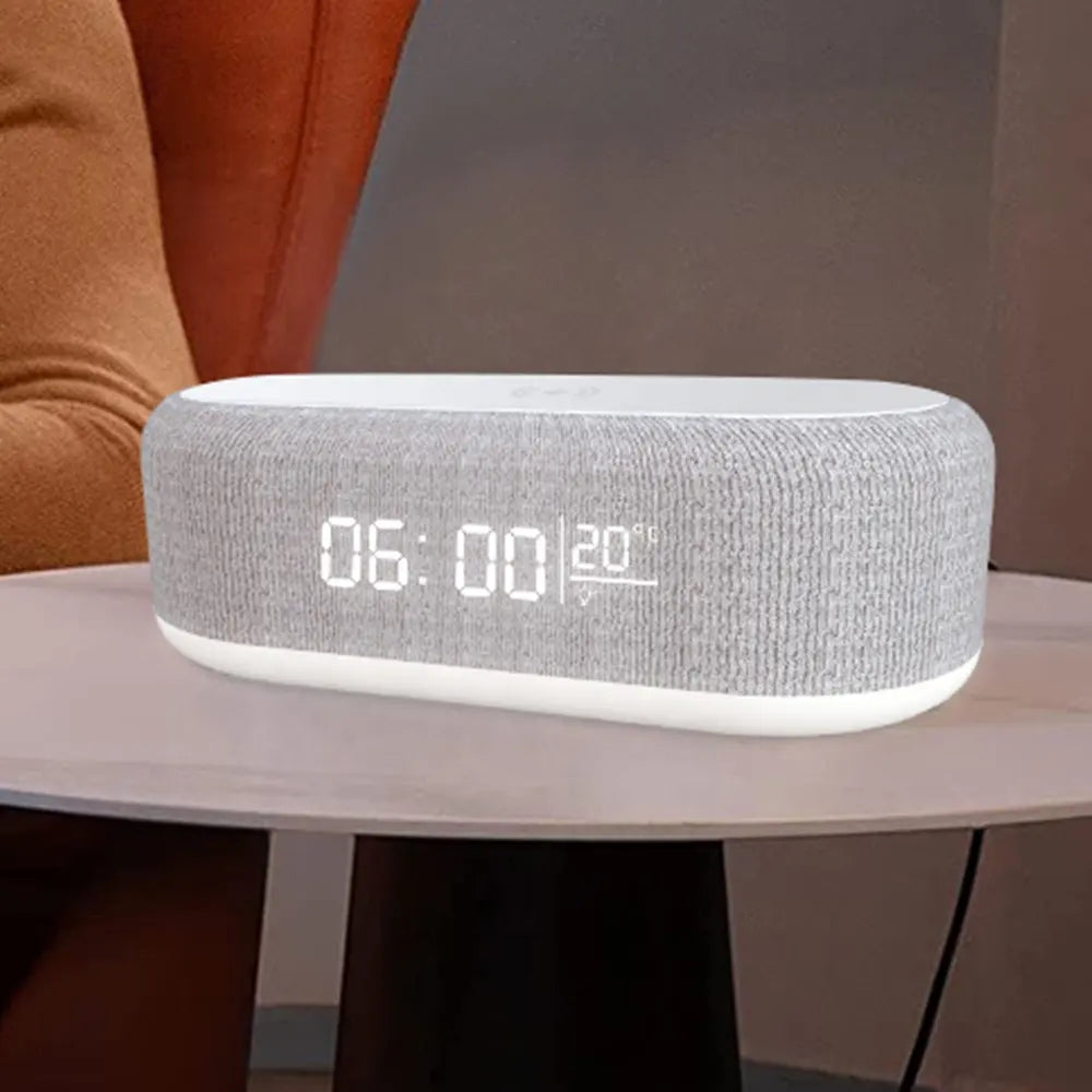 Wireless Fast Charging Digital Alarm Clock with Temperature Display