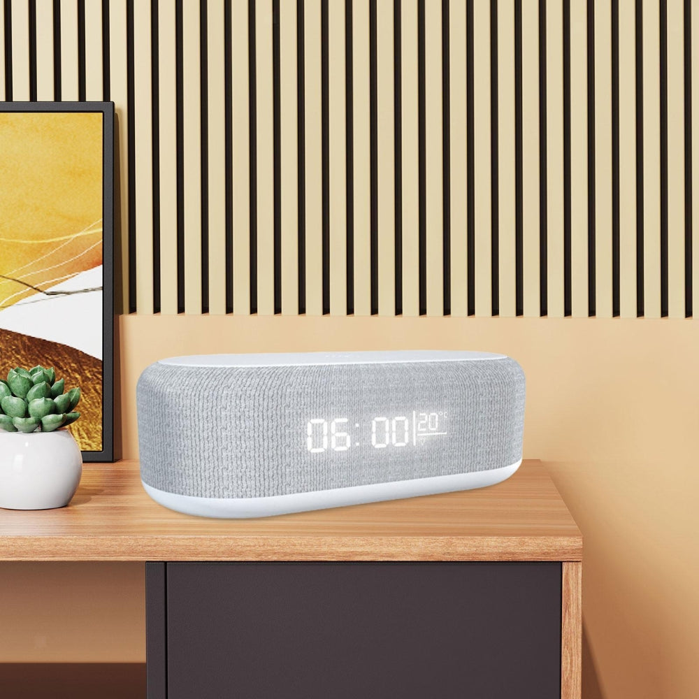 Wireless Fast Charging Digital Alarm Clock with Temperature Display