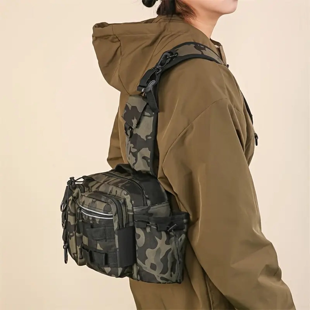 Fishing Tackle Backpack with Rod Holder and Gear Storage