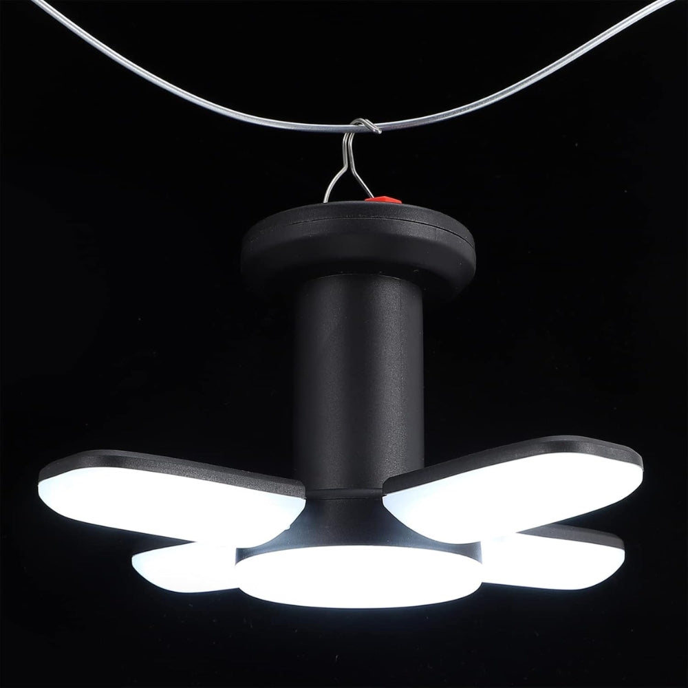 Solar LED Camping Lantern Rechargeable Power Bank Foldable Light Modes