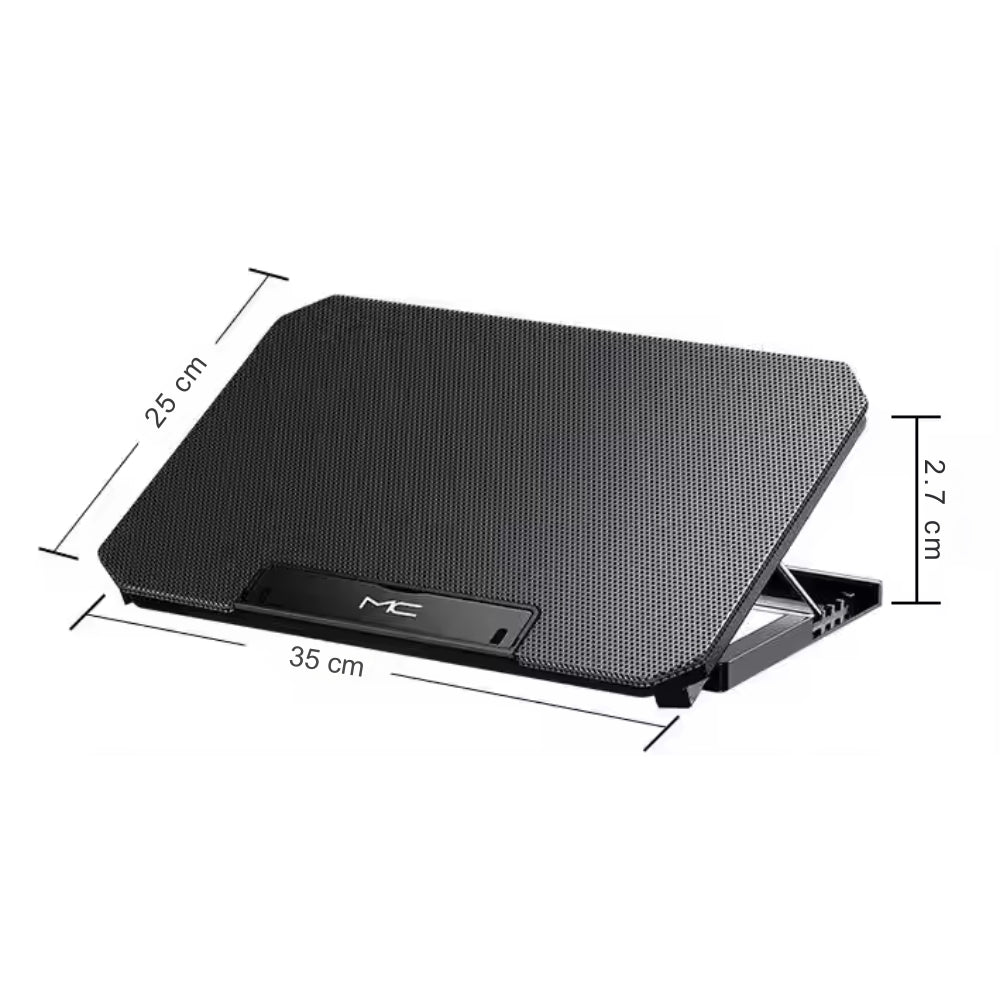 Gaming Laptop Cooling Pad with LED Display USB Ports Adjustable Stand High Speed Fan