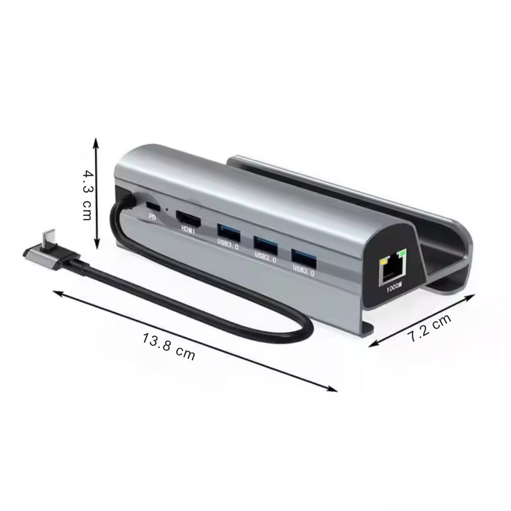 Steam Deck 6-in-1 Docking Station with HDMI 4K USB 3.0 Ethernet and 60W PD