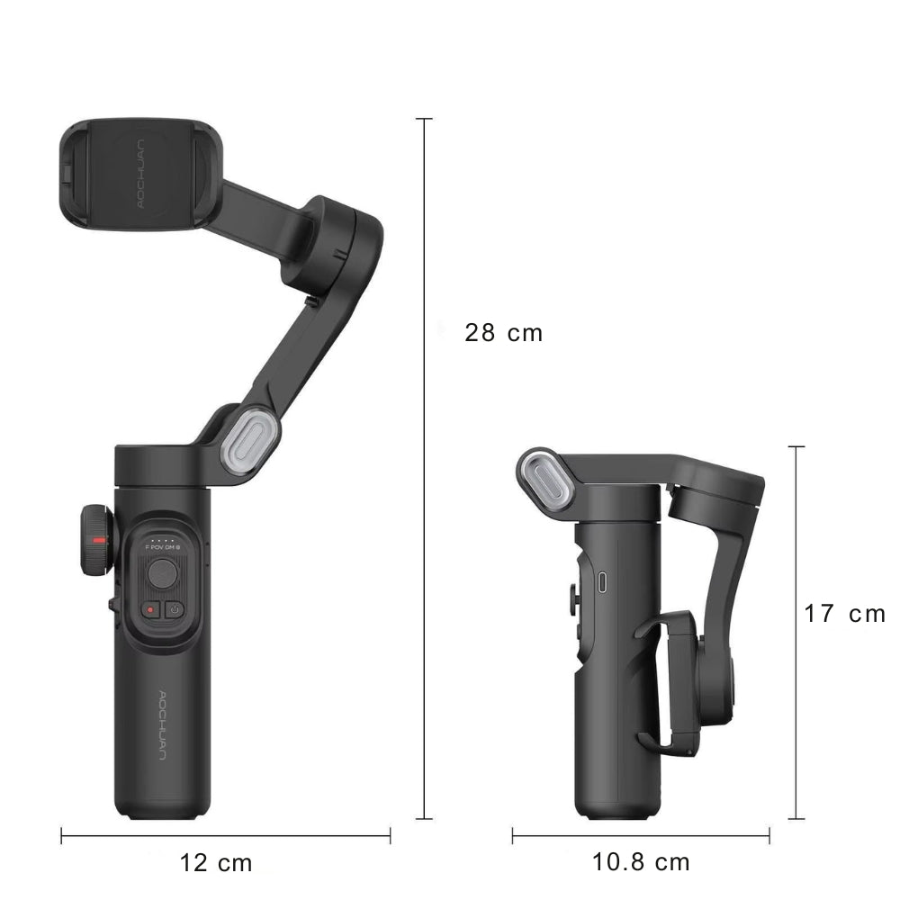 Smartphone Gimbal Stabilizer 3 Axis Handheld for iPhone & Android