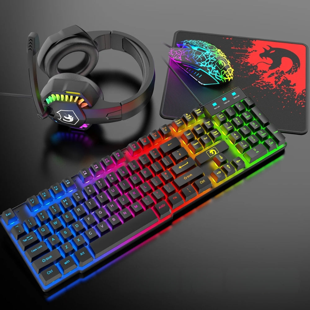4-IN-1 Gaming Keyboard Mouse Headset and Mouse Pad Combo