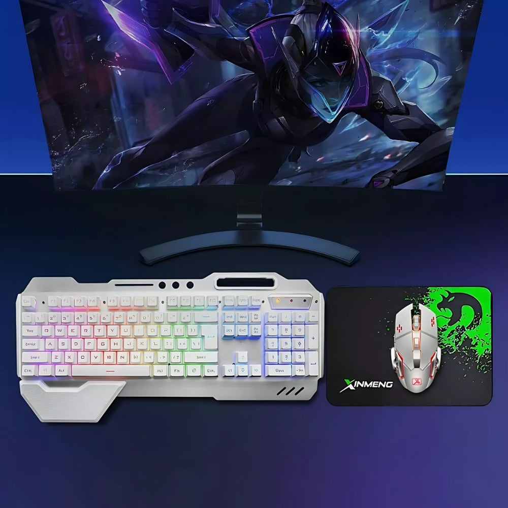 RGB LED Backlit Wireless Gaming Keyboard Mouse Set